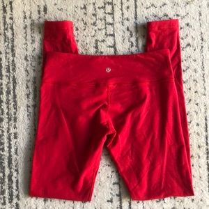 Red lululemon leggings